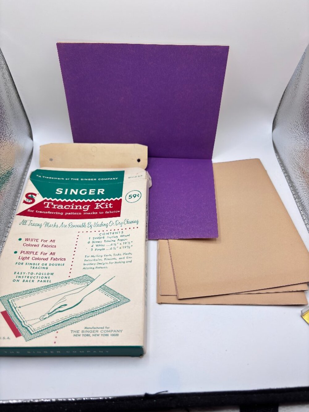 Vintage Singer Tracing Kit ~ Style C-Tracing Wheel & Sheets Tracing Paper